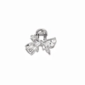 Exquisite silver bow-knot metal hair claw clip with a polished finish for women - Silver Bowknot #1