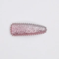 Fermaglio per capelli rosa glitterato con sfumatura acrilica e bordi ondulati per bimba - Rosa Bordo Ondulato Glitter