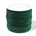 0.8mm dark green Chinese knotting cord spool for DIY jewelry and manual weaving - 0.8mm Diameter (Approx. 90m/Roll) / Verdant