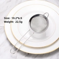 Passoire fine en acier inoxydable 19,2x6,9cm pour filtrer jus et huiles de cuisine - Passoire Économique 7cm