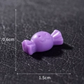 Miniature bonbon violet en résine pour micro-paysage, taille 1,5 cm par 0,6 cm - Style 13 Bonbon Violet