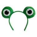 Cerchietto a rana in peluche verde con grandi occhi ricamati per lavare il viso - Grandi Occhi Verde Scuro