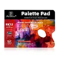 9x12 inch disposable palette pad with 30 sheets of 110GSM paper for acrylic and oil painting - Professional Palette Pad