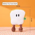 Plush toast cat toy with embroidery detail, soft fabric finish, size 16cm x 21cm - 21x16cm / Toast Model
