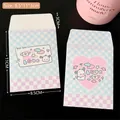 Cute blue and purple plaid card envelope with cartoon dog and heart design - 1# Heart - Cute Envelope Bag