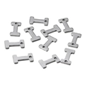 Polished silver stainless steel letter I charms for DIY jewelry making and pendants - Letter I
