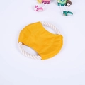 Durable cotton rope pet frisbee in bright yellow for dog chewing and training - Specified Blank / Yellow