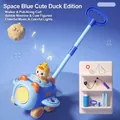Space Blue Duck Automatic Bubble Cart Walker Toy with Lights and Music for Kids - Blue Space Duck Walker [Rechargeable] Lights Music