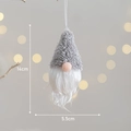 Gnome de Noël nordique gris avec barbe blanche et paillettes argentées, hauteur 14cm - Gnome Gris