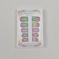 24-piece almond press-on nails with 3D floral designs and fruit-inspired pearl accents - Dragon Fruit 3D Petal (WY-018)