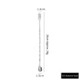 201 Stainless steel spiral handle stirring spoon with fork end for cocktails, 26cm length - 201 Stainless Steel Short Handle Bar Spoon/Fork (26cm)