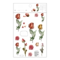 Vintage rose PET stickers with floral motifs and motivational quotes for DIY scrapbooking - Rose