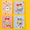 Set of four mini A7 spiral notebooks with colorful cartoon animal and girl covers - Cute Sweet Rice