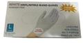 Weiße Vinyl-Nitril-Mischung Einweghandschuhe puderfrei Größe L 100 Stück Box - S / Weiß