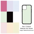 Set of 8 waterproof PVC sticker sheets in pastel colors for phone cases and journals - Simple Solid Color 2
