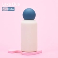 350ml stainless steel insulated water bottle in ivory white and lake blue finish - Ivory White Body with Lake Blue Ball Lid