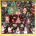 Festive Christmas static window stickers set with Santa, Snowman and Reindeer motifs - Complete 13-Sheet Set