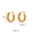 Guida alle taglie per orecchini a cerchio dorati con altezza 22mm e peso di 12g - Oro Cerchio Solido Lucido 20mm