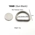 D-Ring aus Rotguss, 3,8 mm Drahtstärke und 25 mm Innendurchmesser für Taschenzubehör - 1X6D (Innen 25mm) / Gunmetal