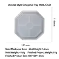 Small octagonal silicone mold for Chinese style tray DIY with 111mm outer diameter - Small Chinese Style Octagonal Tray Mold