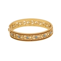 Bracciale rigido dorato vintage a giorno con pietre turchesi blu e cerniera - Stile Traforato Con Molteplici Pietre Blu (4#)
