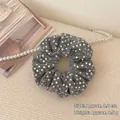 Sparkly silver sequin scrunchie hair tie with high-elastic band and glitter finish - Scrunchie / Grey Sequin Scrunchie