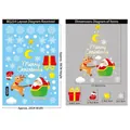 Christmas window decals with Santa and reindeer motifs, size chart 20x30cm - BQ254 Sleigh Christmas Tree