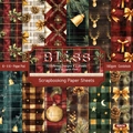 6x6 inch Christmas scrapbooking paper pad with 24 sheets of festive patterns - R2574 24 Sheets