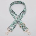 Adjustable bohemian style wide replacement bag strap with mint green mandala pattern - No. 616 Gold Hook