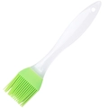 Pennello da cucina in silicone verde con manico ergonomico bianco per barbecue - Pennello medio in silicone 17g (Verde)