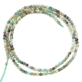 Faceted natural turquoise stone beads for DIY jewelry making on a green string - Amazonite Turquoise