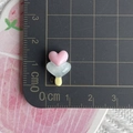 Mini resin heart popsicle accessory with pink glitter finish and 1.8cm scale detail - Luminous Blue Pink Heart Popsicle