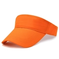 Classic bright orange sun visor hat for running with adjustable back and wide brim - Orange