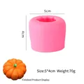 Silicone pumpkin mold 5x4cm for fondant and chocolate DIY with product dimensions - Medium Pumpkin / Pink