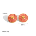Orecchini a lobo a cuore placcati oro 18 carati con smalto rosa diametro 3,09cm - Riempimento in smalto / Rosa
