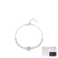 Elegant S925 sterling silver moissanite bracelet with square halo setting and GRA certificate - 0.80Ct D Color Moissanite (MSB0070)