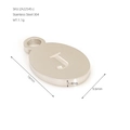Letter J oval pendant in silver stainless steel for DIY jewelry making and crafts - Letter J(ZA2254S-J) / Pendant Only / Silver