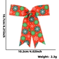 Red Christmas bow with snowflake print, 10.2x10.7cm ribbon decoration for gift wrapping - Polka Dot Snowflake Small Bow