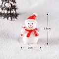 Miniature Christmas snowman figurine with red hat and candy cane, height 2.9cm - Apricot Style 10 Snowman