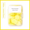 Portable lemon scented petal soap paper in yellow travel case for hand washing - Yellow Lemon [Boxed]