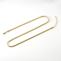 Collier minimaliste en acier inoxydable plaqué or 18K avec chaîne en S et fermoir réglable - Or 【1.2mm】