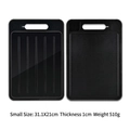 Dual-sided black aluminum thawing board and cutting board with built-in handle 31x21cm - Small / Black Grey