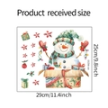 Detaillierte Maße des Weihnachts-Schneemann-Wandaufklebers 29 cm x 25 cm - 25*29cm/Schneemann-Geschenkbox-Stil
