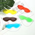 Set of five colorful PVC gel eye masks in red, yellow, green, blue and brown for therapy - Colorful Ice Eye Mask (Random/Selection)