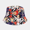 Detailed canvas texture showing colorful Beijing Opera mask print on the bucket hat - M (56-58cm) / Peking Opera Face