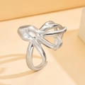 Ocean series adjustable octopus open ring in polished stainless steel for women - J03421 / Silver