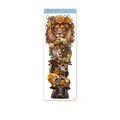 Waterproof full arm temporary tattoo sticker with lion, leopard, and floral animal motifs - WD-057/Garland Lion Leopard Portrait
