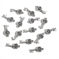 Pendentifs clés en alliage argenté rétro avec motif triskèle pour bijoux DIY - 10X22mm (Clé Triskele)