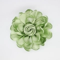 Squisito fiore in raso verde chiaro per accessori per capelli e decorazioni - Base piatta / Verde Mela