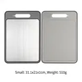Dual-sided defrosting cutting board with aluminum and non-slip plastic, small size 31x21cm - Small / Gray